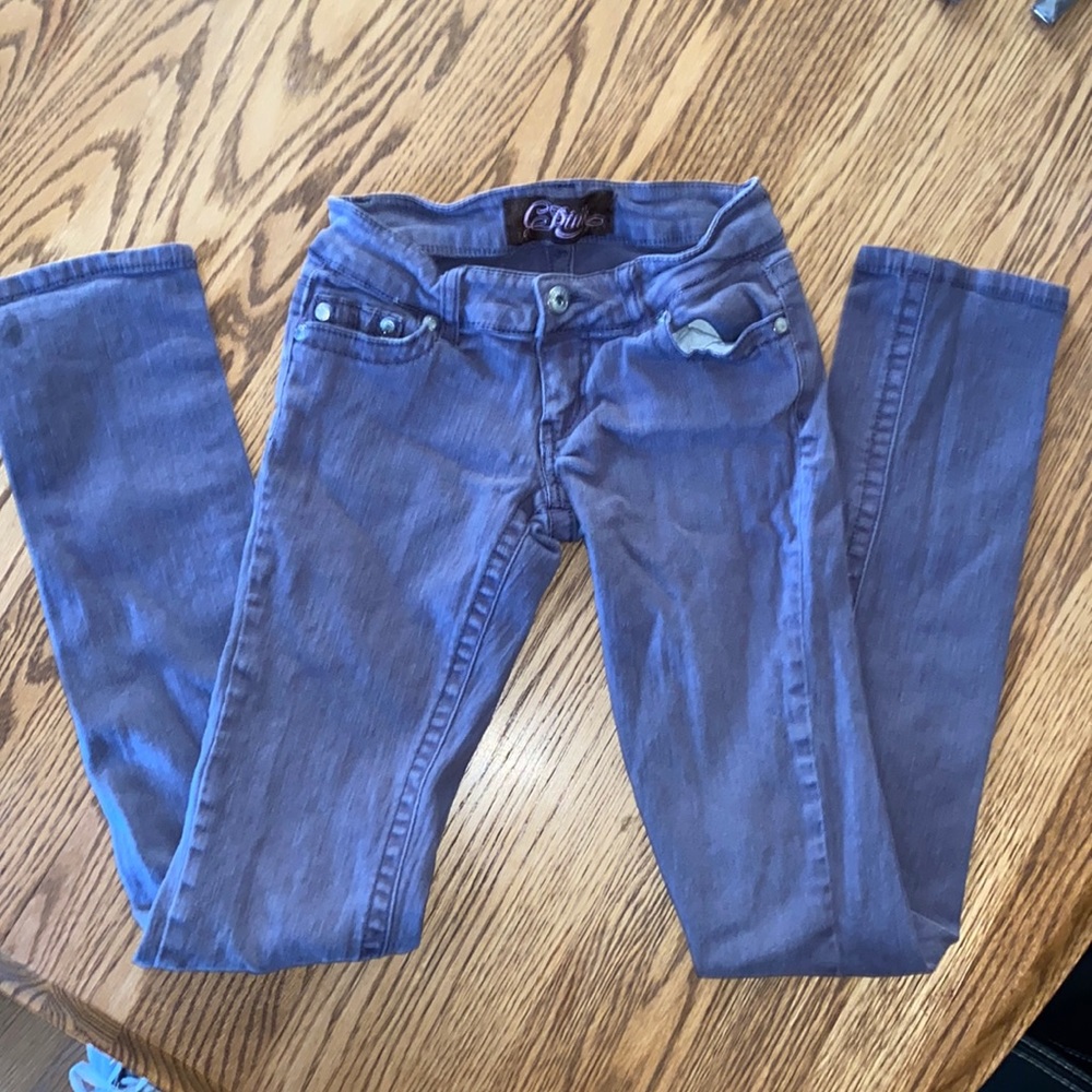 C Pink Gray denim jeans size 1
